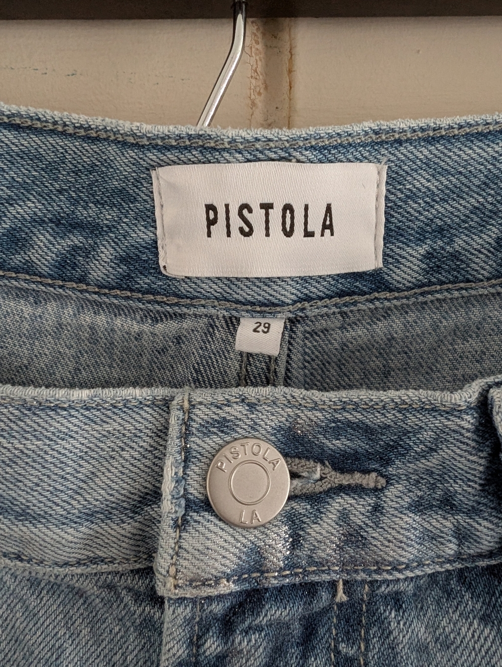 Pistola 29 Wes Sparkle Barrel Jeans High Rise 100% Cotton Spellbound - Picture 9 of 10